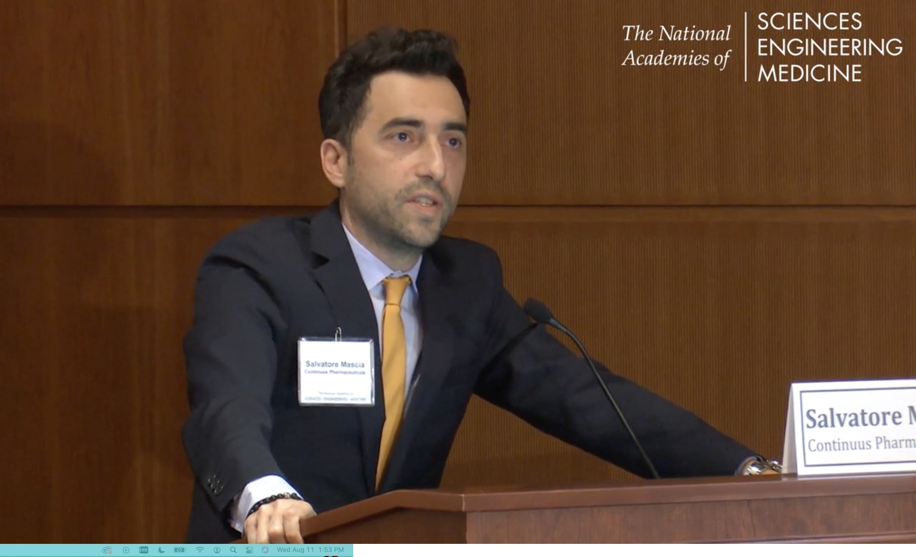 Salvatore Mascia presents at National Academy of Sciences